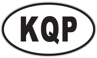 KQP - 3 Letter Initials Oval Magnet
