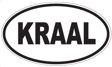 KRAAL - Oval Sticker