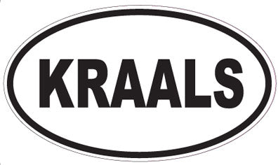 KRAALS - Oval Sticker