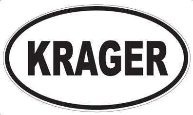 KRAGER - Oval Sticker