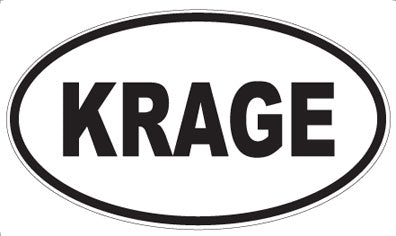 KRAGE - Oval Magnet