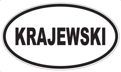 KRAJEWSKI - Oval Sticker