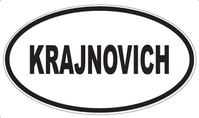 KRAJNOVICH - Oval Sticker