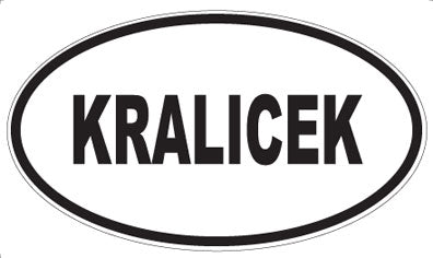 KRALICEK - Oval Sticker