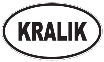 KRALIK - Oval Sticker