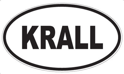 KRALL - Oval Magnet
