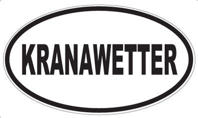 KRANAWETTER - Oval Sticker
