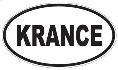 KRANCE - Oval Sticker