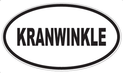 KRANWINKLE - Oval Sticker