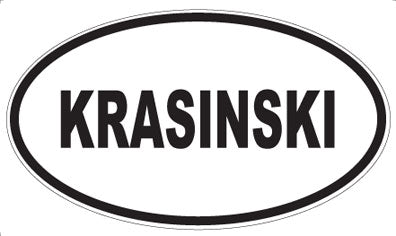 KRASINSKI - Oval Magnet
