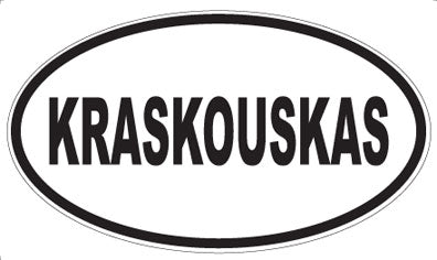 KRASKOUSKAS - Oval Sticker