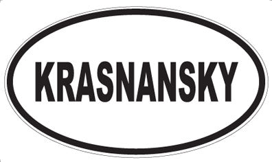 KRASNANSKY - Oval Sticker