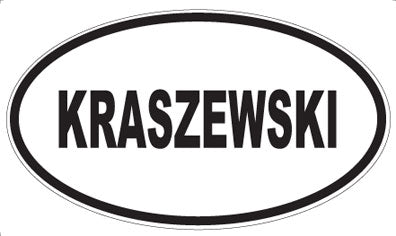 KRASZEWSKI - Oval Sticker