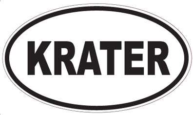 KRATER - Oval Sticker