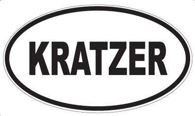KRATZER - Oval Sticker