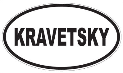 KRAVETSKY - Oval Sticker