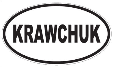 KRAWCHUK - Oval Sticker