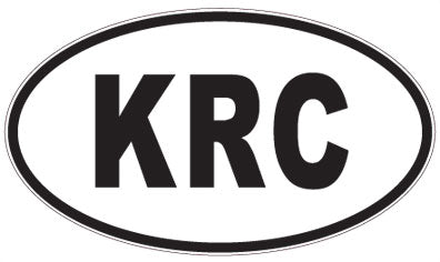 KRC - 3 Letter Initials Oval Sticker
