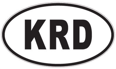 KRD - 3 Letter Initials Oval Sticker