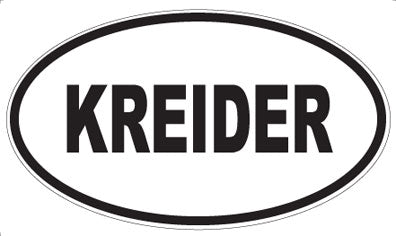 KREIDER - Oval Sticker