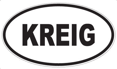 KREIG - Oval Sticker