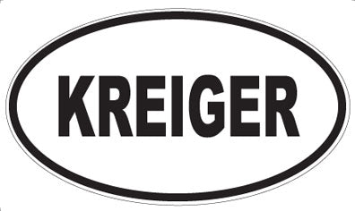 KREIGER - Oval Sticker