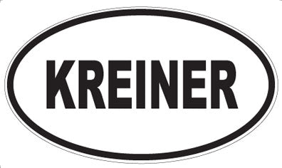 KREINER - Oval Sticker