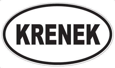 KRENEK - Oval Magnet