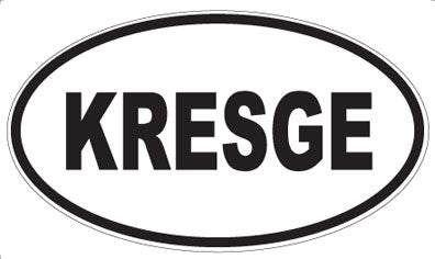 KRESGE - Oval Sticker