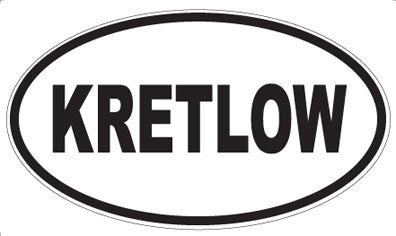 KRETLOW - Oval Sticker