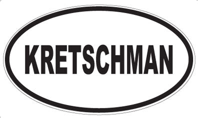 KRETSCHMAN - Oval Magnet
