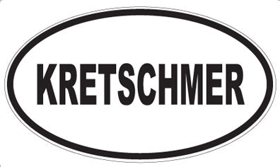 KRETSCHMER - Oval Sticker