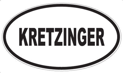 KRETZINGER - Oval Sticker