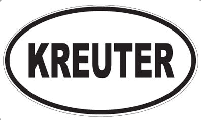 KREUTER - Oval Sticker