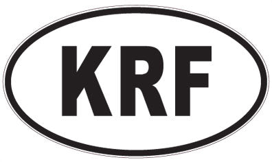 KRF - 3 Letter Initials Oval Magnet