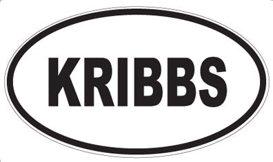 KRIBBS - Oval Sticker