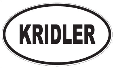KRIDLER - Oval Sticker