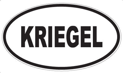 KRIEGEL - Oval Sticker