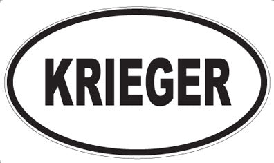 KRIEGER - Oval Sticker
