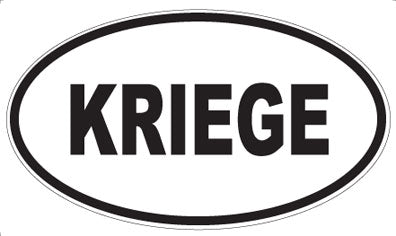 KRIEGE - Oval Magnet