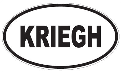 KRIEGH - Oval Magnet