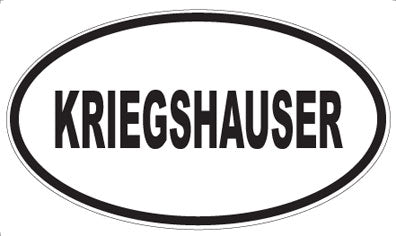 KRIEGSHAUSER - Oval Sticker
