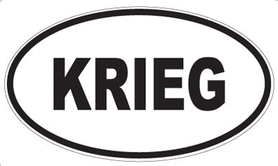 KRIEG - Oval Magnet