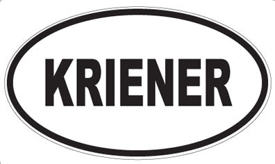 KRIENER - Oval Magnet