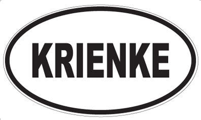 KRIENKE - Oval Sticker