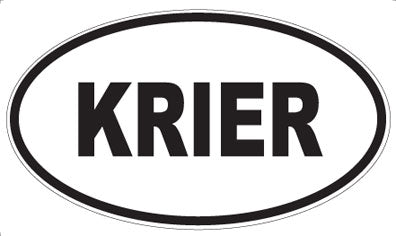 KRIER - Oval Sticker