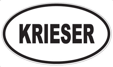 KRIESER - Oval Sticker