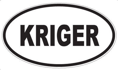 KRIGER - Oval Magnet