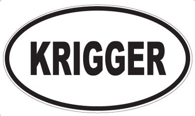KRIGGER - Oval Magnet