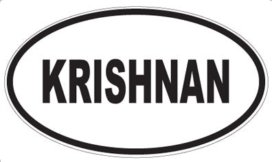 KRISHNAN - Oval Magnet
